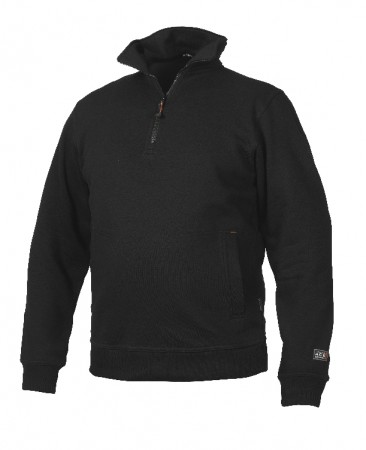 SWEATGENSER MED HALVZIP CARPENTER ACE SVART