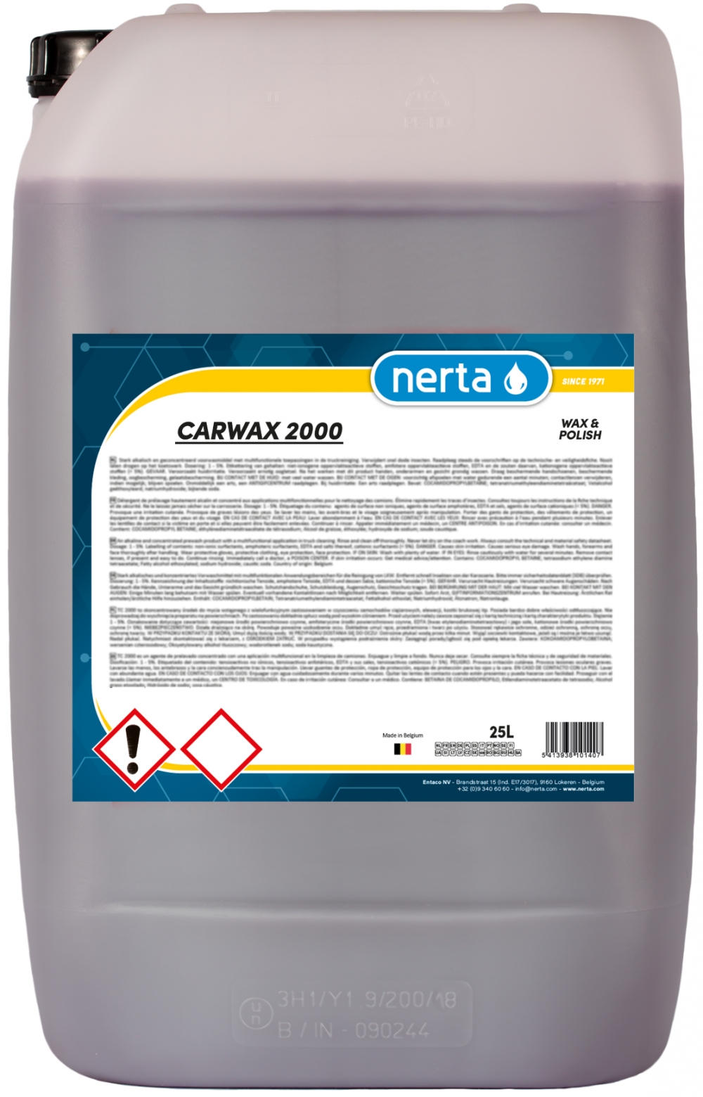 NERTA CARWAX 2000 er en silikonfri, konsentrert tørke-, glans- og konserveringsvoks.