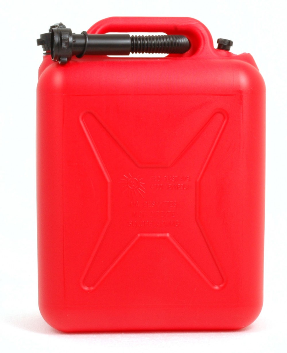 BENSIN-/DIESELKANNE 20 LITER,Norsk produsert bensin/diesel kanne i kraftig plast. Med fleksibel helletut, og lufteskrue for effektiv tømming.