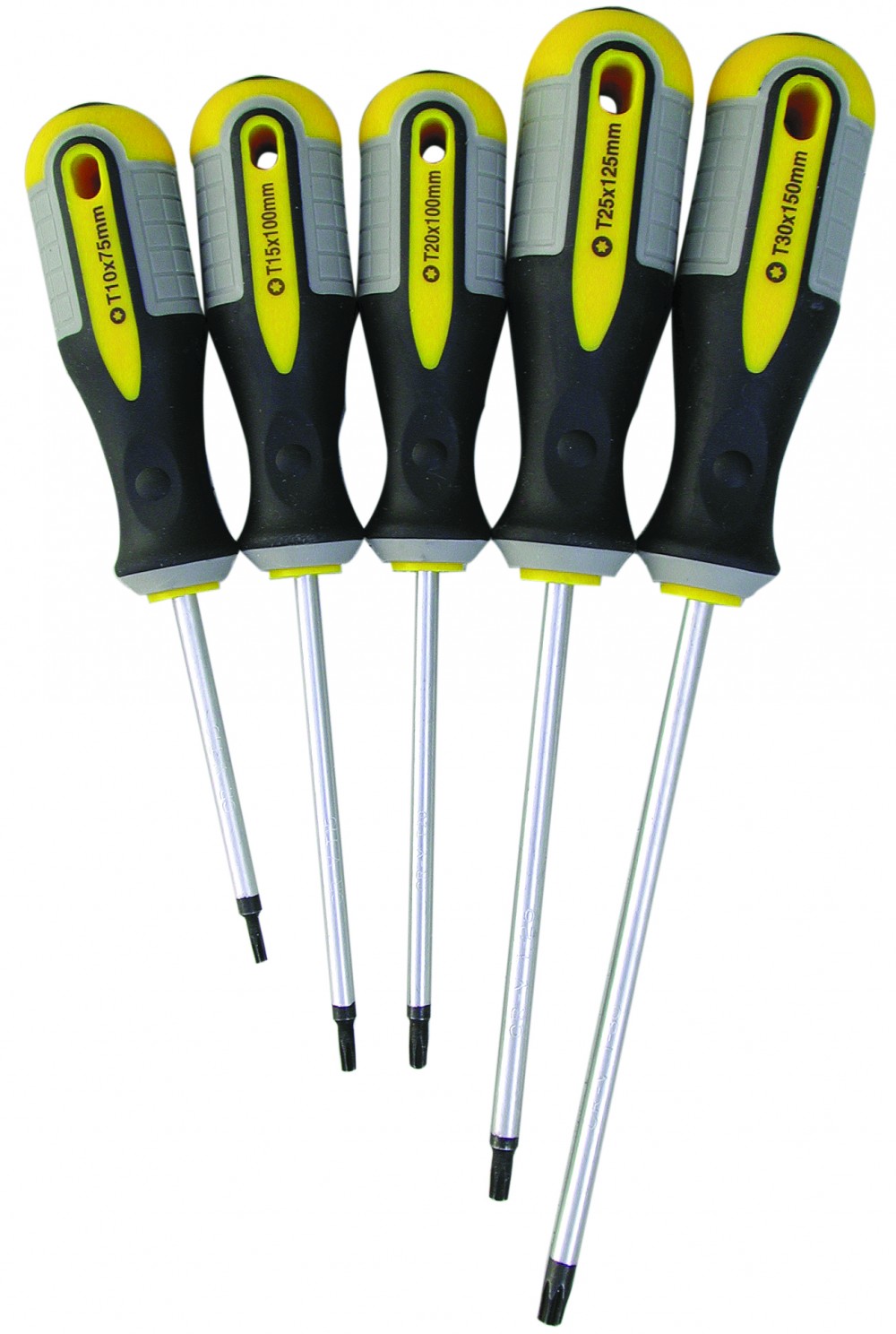 TORX-SETT 5 deler. 10-15-20-25-30mm.|
